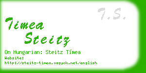timea steitz business card